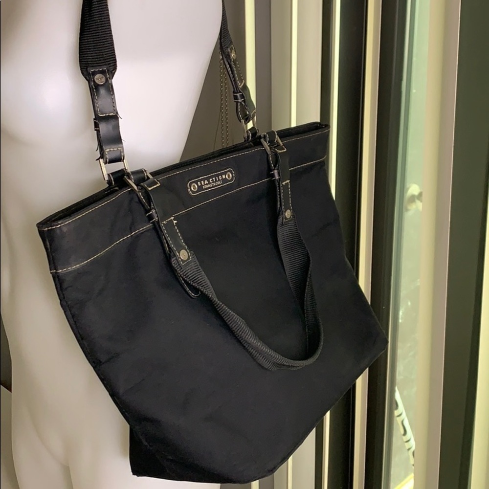 Reaction Kenneth Cole tote black shoulder tote bag unisex - Picture 9 of 9